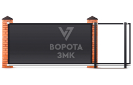 Откатные ворота сэндвич 3500×2200 ЗМК-7835
