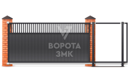 Ворота раздвижные гаражные 2200×3000 ЗМК-7370