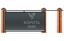 Ворота откатные подвесные для дачи 3500×2000 ЗМК-7388