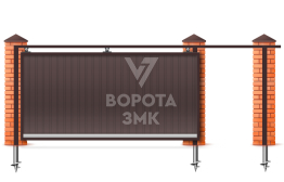 Верхние ворота откатные 2500×3000 ЗМК-7403
