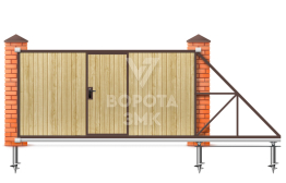 Откатные ворота 9 метров 9000×2900 ЗМК-8148