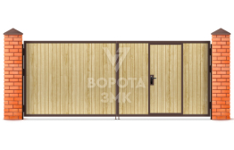 Деревянные распашные ворота 1750×2000 ЗМК-5280