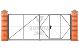 Дачные распашные ворота под ключ 1500×3000 ЗМК-5119
