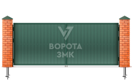 Оцинкованные ворота 2750×3000 ЗМК-5442
